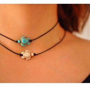 White Turtle Choker